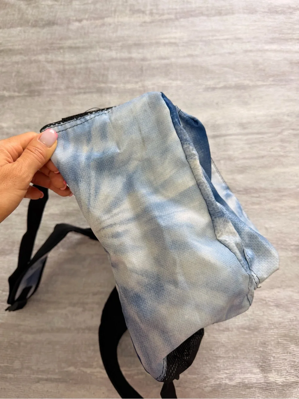 Capybara Print Blue Tie-Dye Backpack